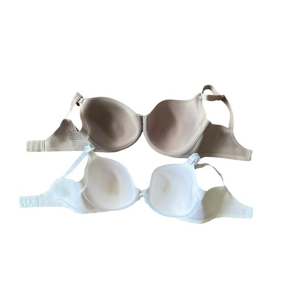 Warners simply perfect Bras set 2 White stone Underwire 01356 Back Smoothing 38C - Picture 9 of 11